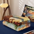 thumbnail image 5 of Erosebridal Tropical Sunset Beach Zipper Twin Comforter Sets with Fitted Sheet and 2 Pillowcases,Palm Sailboat Summer Coastal Print Zipper Bedding Set For Boys,Navy Blue Reversible,4pcs, 5 of 7