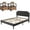 Brown Nightstand, variant on VECELO 3-Piece Bedroom Sets Upholstered Platform Bed Frame and 2 Nightstand