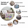 thumbnail image 6 of Flannel Fleece Throw Blanket Country Flower Green Plant Lightweight Soft Plush Blankets,Summer Blossom Flower on White Cozy Warm Throw Blanket for Couch Sofa Bed Car Office All Season Use 60x80in, 6 of 9