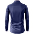 thumbnail image 3 of PuLe Rugby Shirt Men's Slim Dress Shirts Long Sleeve Stretch Casual Business Button Down Shirt, 3 of 3