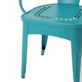thumbnail image 2 of GDF Studio Coronad Outdoor Iron 3 Piece Bistro Set, Matte Teal, 2 of 13