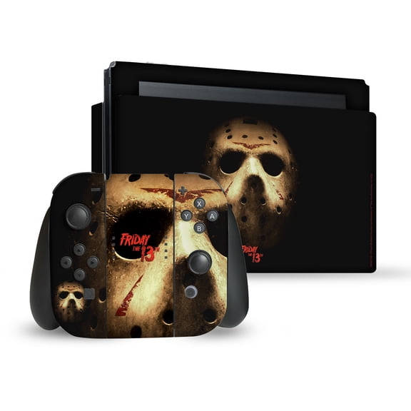 Head Case Designs Officially Licensed Friday the 13th 2009 Graphics Jason Voorhees Poster Vinyl Sticker Skin Decal Cover Compatible with Nintendo Switch Bundle