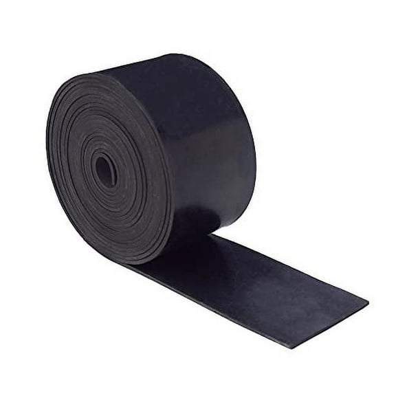 DOBTIM Neoprene Rubber Strips 1/8 (.125)" Thick X 2" Wide X 10'Long, Solid Rubber Rolls Use for Gaskets DIY Material, Supports, Leveling, Sealing, Bumpers, Protection, Abrasion, Flooring, Black