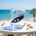thumbnail image 4 of Artisanal Blue Ringed Octopus Glassware,2D Octopuses Stemless Wine Glasses, Handcrafted Marine Animal Bar Glass, Home Decor Gift for Coastal Lovers (Cuttlefish), 4 of 5