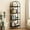 Black(4 Tier), variant on 5 Tier Arched Bookshelf, Industrial Open Back Bookcase, Modern Freestanding Display Shelving Unit Storage Rack with Metal Frame for Bedroom Living Room, White