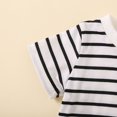 thumbnail image 5 of FLMEI Newborn Baby Boys Girls T-Shirt 2PCS Outfit Infant Summer Striped Short Sleeve Tees Tops + Solid Colour Shorts Cotton Set for 0 Months-3 Years, 5 of 9