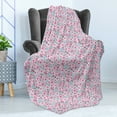 thumbnail image 4 of Cherry Blossom Soft Flannel Fleece Blanket, Bloomed Kwanzan Tree Flowers and Buds on Clear Sky Background, Cozy Plush for Indoor and Outdoor Use, 70" x 90", Pink Rose and Pale Blue, by Ambesonne, 4 of 5