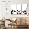 thumbnail image 5 of Elephant Stock Three Funny Animals Wall Art - Horizontal Multi Panel Canvas - Living Room Wall Decor - Humor Multi Panel - White And Gray Decor - 45" x 28", 5 of 8
