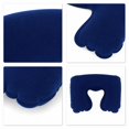 thumbnail image 4 of Unique Bargains 1 Set Inflatable Travel Pillow with Eye Mask Earplugs Comfortable Travel Neck Pillow Blue, 4 of 5