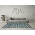 thumbnail image 3 of Ahgly Company Indoor Round Oriental Light Blue Traditional Area Rugs, 7' Round, 3 of 4