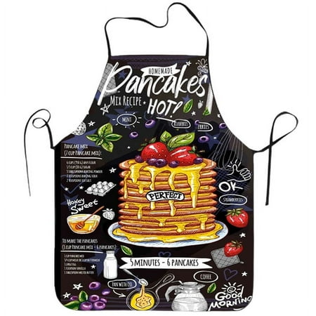 

VERMON Apron Cooking Apron Sleeveless Comfortable Wearing Clear And Real Image Reusable Anti-stain Waterproof Polyester Pizza Pattern Kitchen Apron Home Supplies