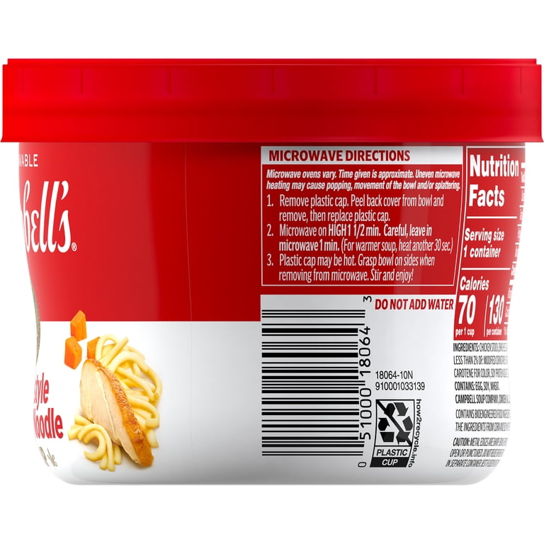 Campbell's Homestyle Chicken Noodle Soup, 15.4 oz Microwavable
