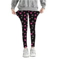 thumbnail image 6 of YUGYXL Toddle Girls Legging Pants Lovely Graphic Slim Comfy Lounge Pants High Waist Mosquito Repellent Long Pants Black 7 Years, 6 of 6