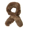 thumbnail image 3 of Women's Long Rectangular Soft Faux Fur Neck Warmer Collar Scarf, Taupe, 3 of 4
