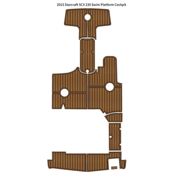 2015 Starcraft SCX 230 Swim Platform Cockpit Pad Boat EVA Foam Teak Floor Mat