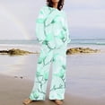 thumbnail image 2 of SnZhen Two Piece Sets for Women Women's Casual Printed Long Sleeved Round Neck Top With Pants Set, 2 of 5