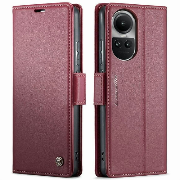 Funda tipo cartera OPPO Reno 10 5G con cierre magnético, RFID, tarjetero, soporte, carga inalámbrica
