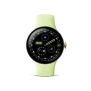 Google Pixel Watch 4 (41mm) - Android Smartwatch with Domed Display, Comprehensive Health and Fitness Tracking, and Help from Gemini - Champagne Gold Aluminum Case - Lemongrass Active Band - LTE