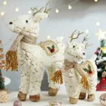 thumbnail image 4 of Decoración de fiesta navideña de alce, muñecos, decoración navideña para árbol, Papá Noel, muñeco de nieve, juguetes, figuras decorativas, 4 of 5