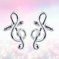 thumbnail image 4 of LABSERRON 1 Pair Musical Note Cufflinks Alloy Shirt Sleeve Button Covers For Men Everyday Wear present Silver 3.5x0.7x0.7in, 4 of 8