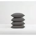 thumbnail image 4 of Truly Soft Everyday Solid Microfiber 100% Microfiber Polyester  4 Piece King Pillowcases in Dark Grey, All Season, Adult Size, OEKO-TEX Certified, 4 of 8