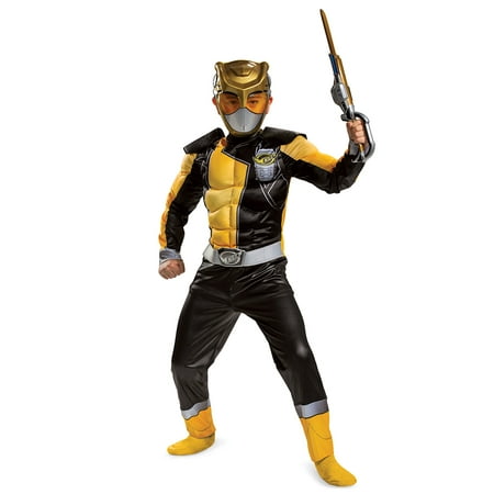 Power Rangers Beast Morpher Boys Classic Gold Ranger Muscle Halloween Costume