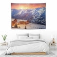 thumbnail image 3 of ONETECH Sunrise Tapestry, Winter in France Wall Hanging Large Tapestry Psychedelic Tapestry Decorations Bedroom Living Room Dorm(40x 30 Inches), 3 of 7