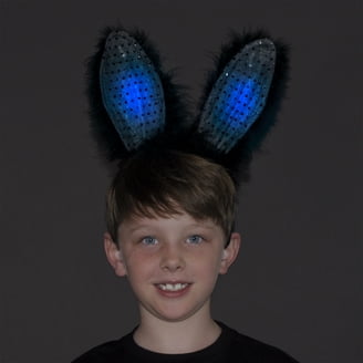 Earent LED Rabbit Ears Headbands Light Up Bunny Headband Luminous 4 Led Glow Amazon.com: WILLBOND 40 Pcs Bunny Ears Headband Light up LED  main image 4