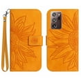 thumbnail image 2 of Feishell Slim Wallet Case for Samsung Galaxy Note 20 Ultra,for Men Women,Sunflower Embossed Pattern PU Leather Flip Cover Magnetic Closure Folio Card Slots Kickstand Phone Case with Hand Strap,Yellow, 2 of 11