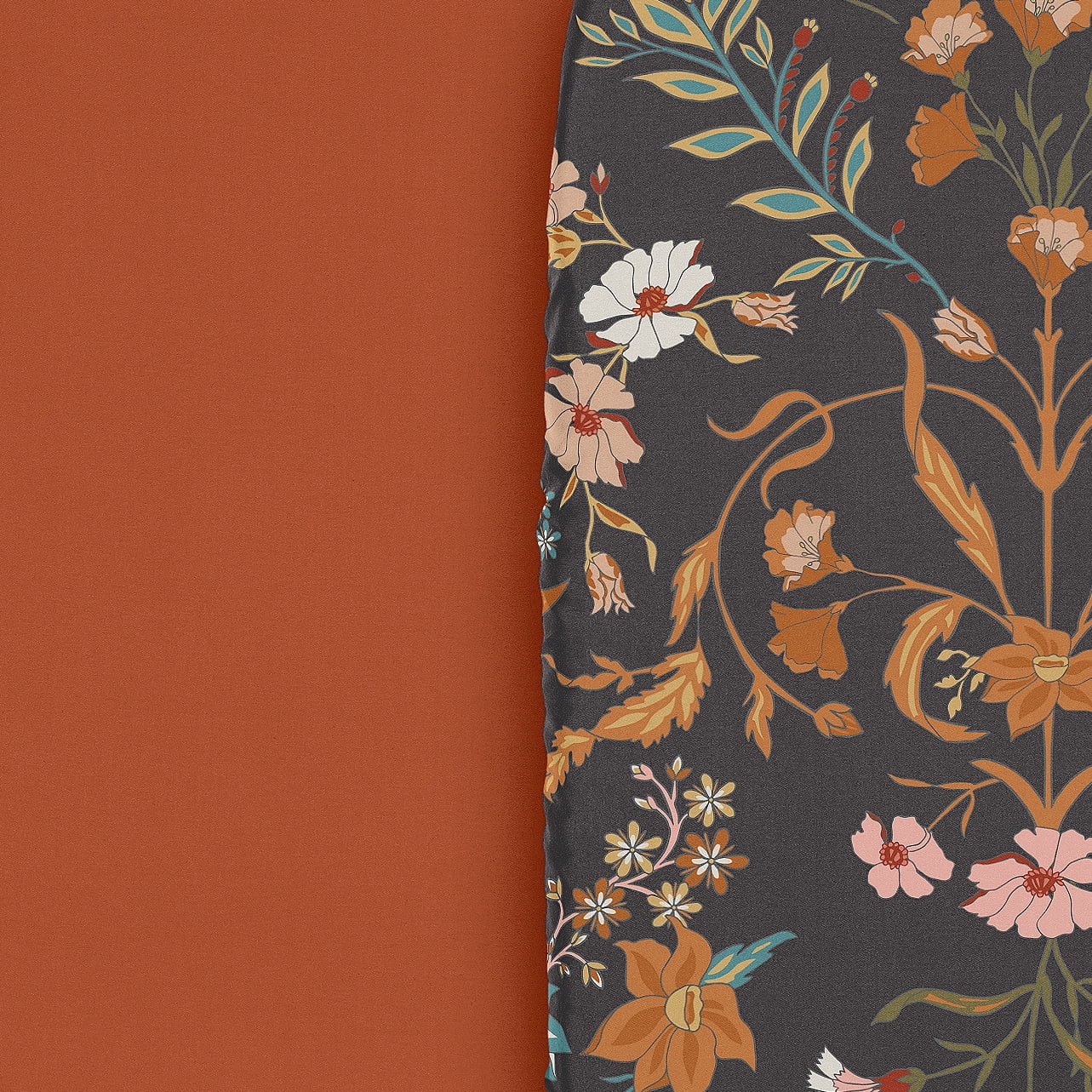 Sweet Jojo Designs Boho Floral Wildflower Black Orange and Blue Baby Bassinet Fitted Sheets 2 Piece Set