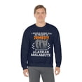 thumbnail image 5 of Push You In Front of Zombies save Alaskan Malamute Unisex Sweatshirt S-2XL, 5 of 9
