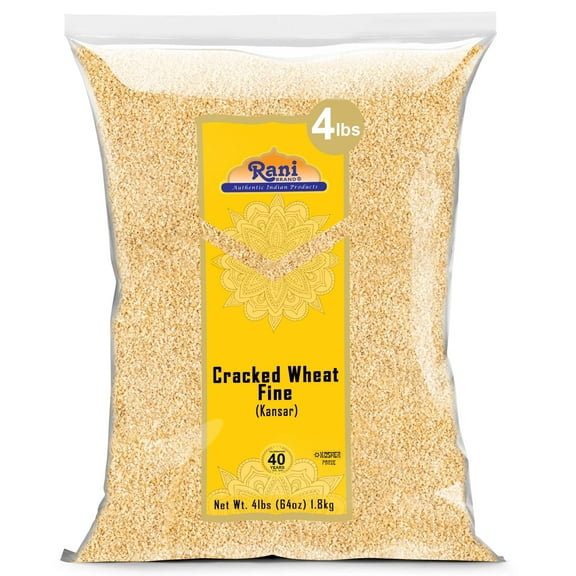 Rani Cracked Wheat Fine (Kansar, Bulgur, Similar to Wheat #1) 64oz (4lbs) 1.81kg, Bulk ~ All Natural | Vegan | No Colors | NON-GMO | Kosher | Indian Origin