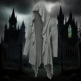 thumbnail image 2 of Hueook Coats for Women Cos Medieval Hooded Coat Long Hooded Cardigan Pleated Shawl European and Role Playing Gray S, 2 of 5
