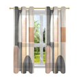 thumbnail image 7 of Yayeee Window Curtains Light Filtering 63"x42" Grommet Panel Pair Home Living Room Decor, Abstract Shapes, 7 of 7
