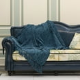 thumbnail image 5 of Decorative Throw Blanket  - 50x60in Soft Knit with Delightful Fringe Edges for a Sophisticated and Cozy Touch to Your, 5 of 9