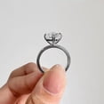 thumbnail image 4 of solitaire jewels 5CT Asscher Moissanite Double Prong Solitaire Engagement Ring For Women, 10K White Gold, 4 of 6