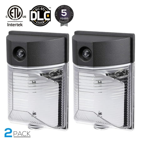 Outdoor Sconce Lighting Fixtures LEONLITE 2 Pack Outdoor Mini Wall Pack, Wall Sconces Lighting Fixtures, 3000K Warm White ()