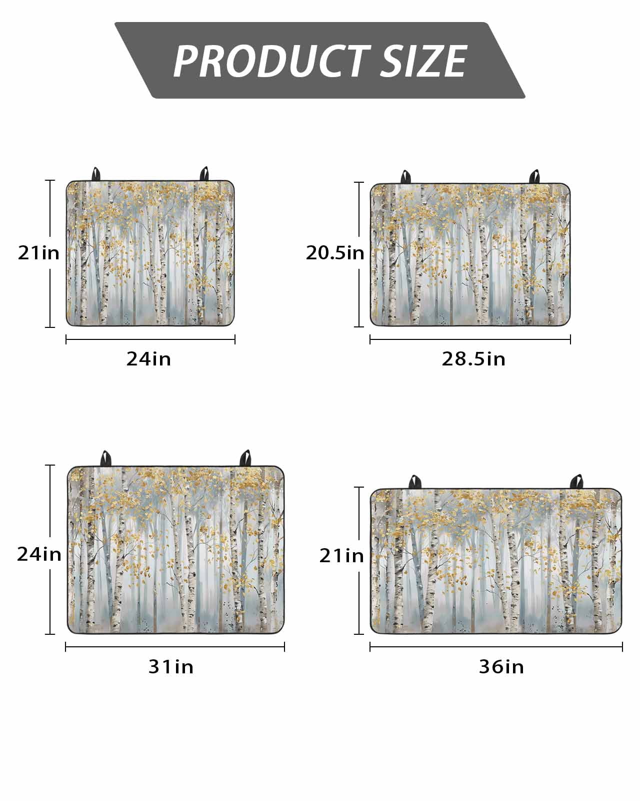Stove Top Covers for Electric Stove, Yellow Grey Forest Glass Stovetop Cover Protector, Grey Modern Art Oil Painting Induction Cooktop Protector Oven Mat for Kitchen Countertop 24"x21"