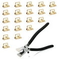 thumbnail image 1 of SPEEDWOX 20 Sets Key Chain Fob Hardware 1 Inch with Split Rings Glass Breaking Pliers Tool with Rubber Tips Key Fob Pliers Kit for Webbing Fabric Strapping Wristlet Golden Key Fob, 1 of 5