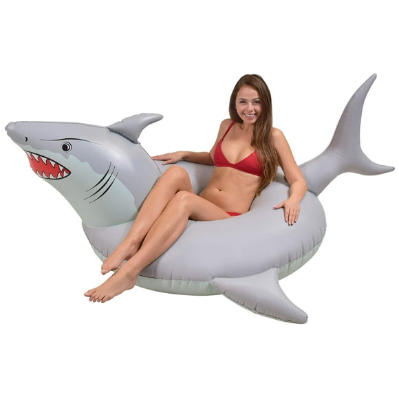 Float para piscina GoFloats, hinchable con forma de tiburón «Great White Bite»