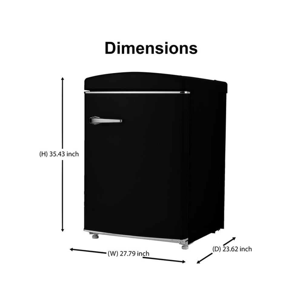 Pemberly Row 3.2 cu. ft. Convertible Refrigerator-Freezer Frost Free in Black