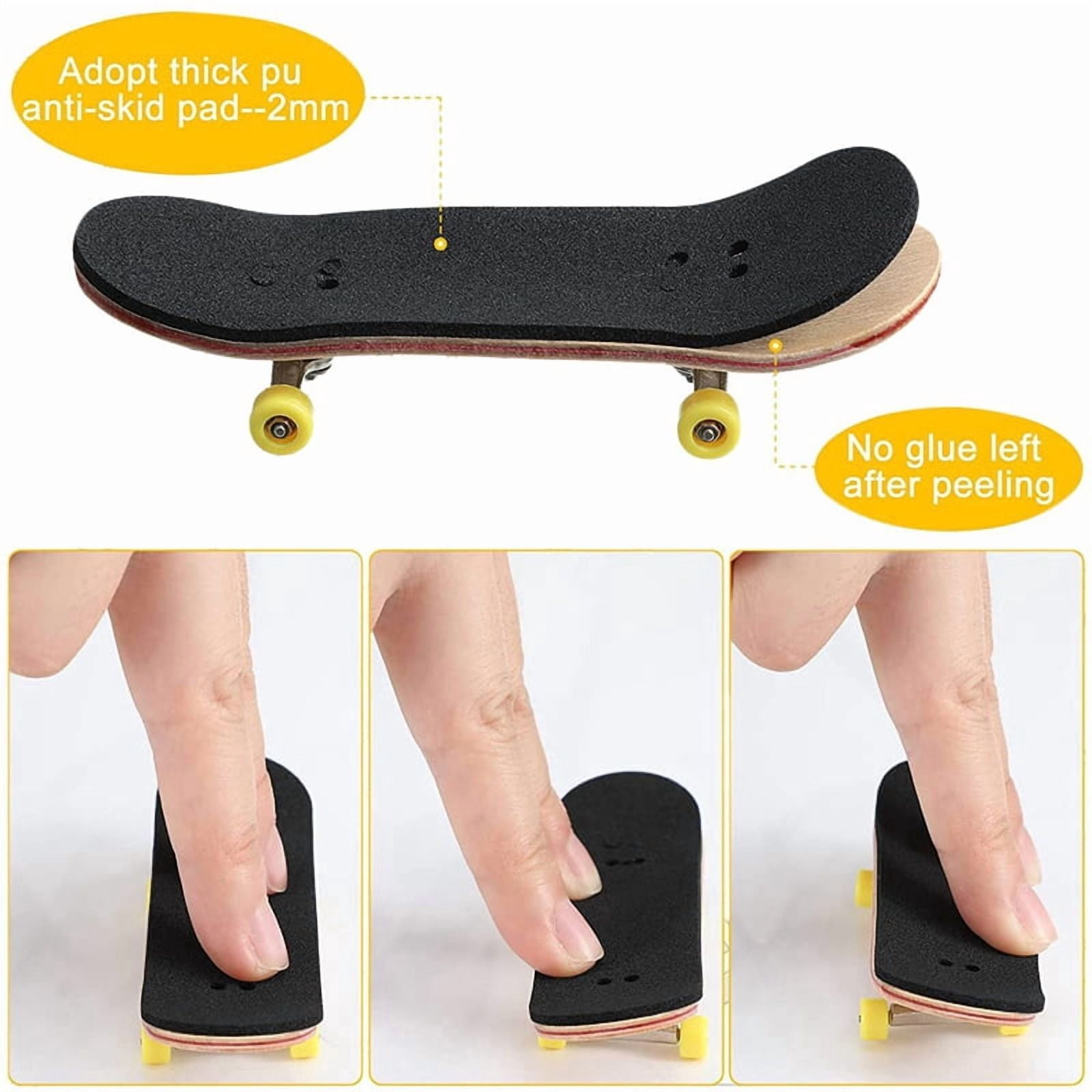 144 Pieces Fingerboard Foam Grip Tape Adhesive Foam Tape Black Non Slip Foam Grip Tape for Mini Fingerboards