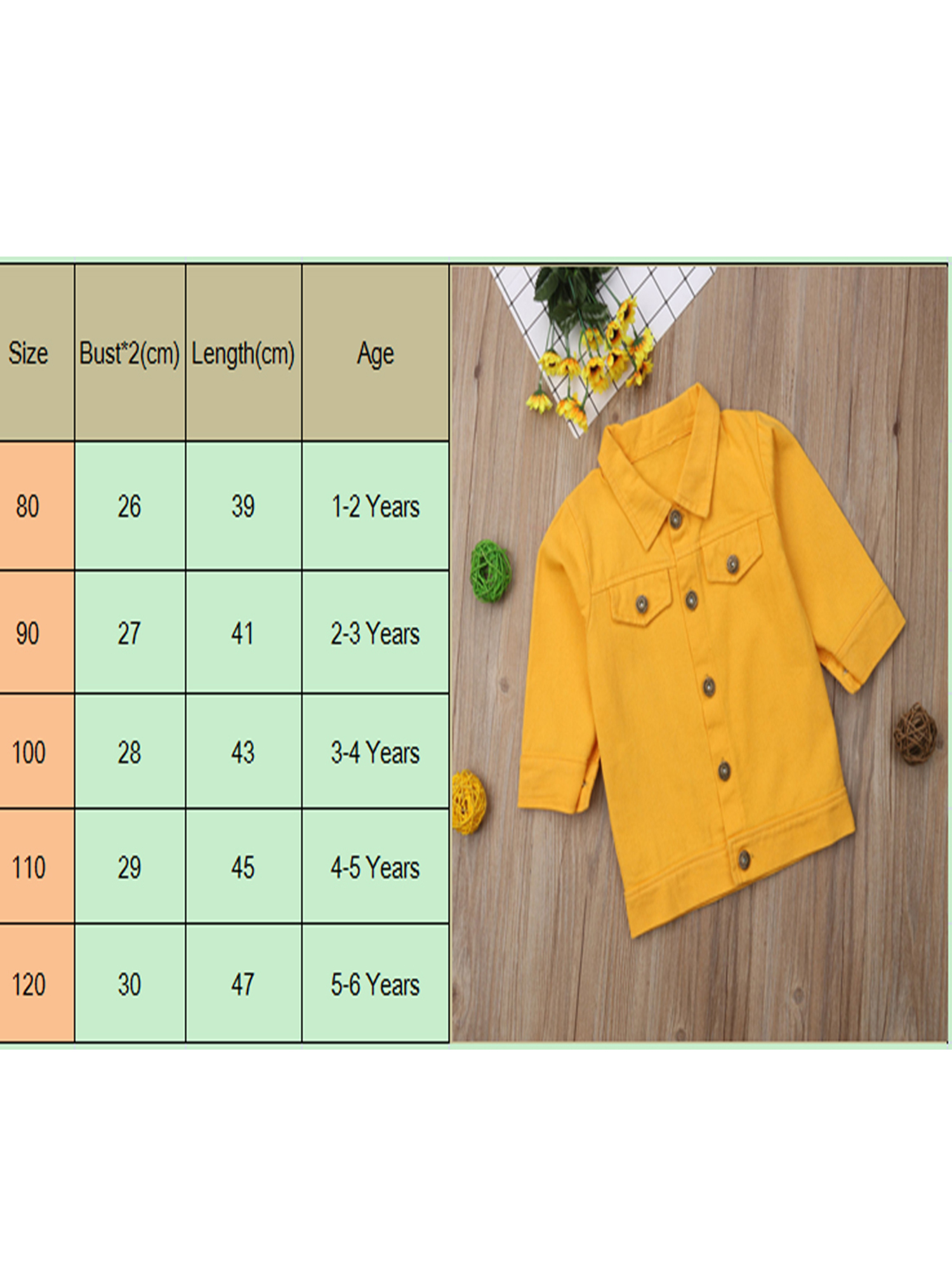 Pudcoco Kids Baby Girl Jeans Outerwear Coat Denim Jacket Tops Outfits Clothes - image 2 of 6
