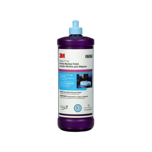 3M Perfect-It EX Ultrafine Machine Polish, 06068, 1 qt (32 fl oz/946 mL), 6 per case