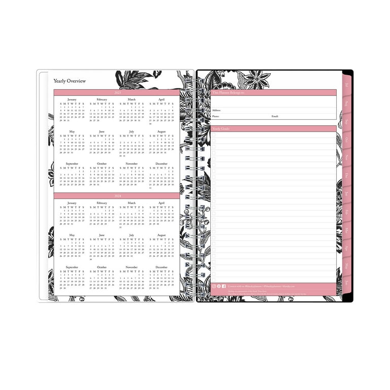 Planner 2024-2025 7.9 x 9.8, Large 18 Months Daily Weekly Monthly Planner  Yearly Agenda Jan. 2024–Jun. 2025, Page Tabs, Separator Page, Pocket