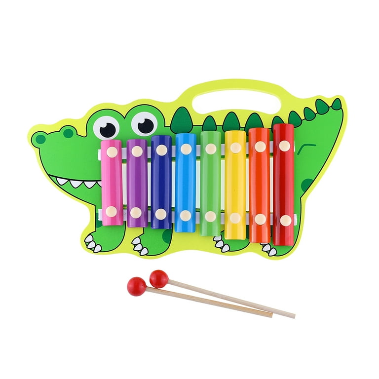 TOOKYLAND Xylophone en forme d'alligator - instrument de musique pour  enfants, 18 mois et +
