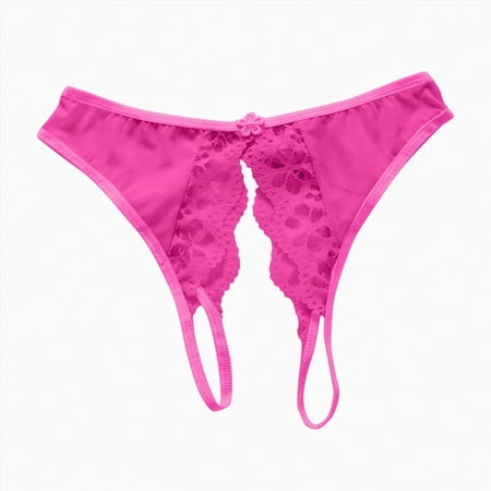 Meiodtion Underwear for Women Seamless Thong Comfort High Waisted Panties Cute G String Waistband Stretchable Panty  Hot Pink  One Size