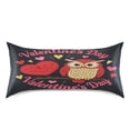 thumbnail image 3 of Dailycode Satin Pillow Case Queen Silk Pillow Cover for Hair and Skin Envelope Closure Owl Sit on Branch with Heart 20"x30", 3 of 9