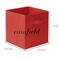 thumbnail image 7 of Casafield Set of 12 Fabric Storage Cube Bins, Red - 11" Collapsible Foldable Cloth Baskets for Shelves and Cubby Organizers, 7 of 7