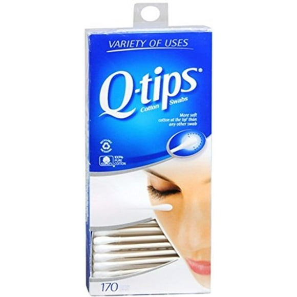 Q-tips Cotton Swabs 170 Count (Pack of 1)